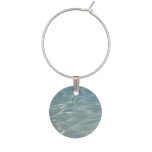Caribbean Water Abstract Blue Nature Wine Charm