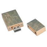 Caribbean Water Abstract Blue Nature Wood Flash Drive