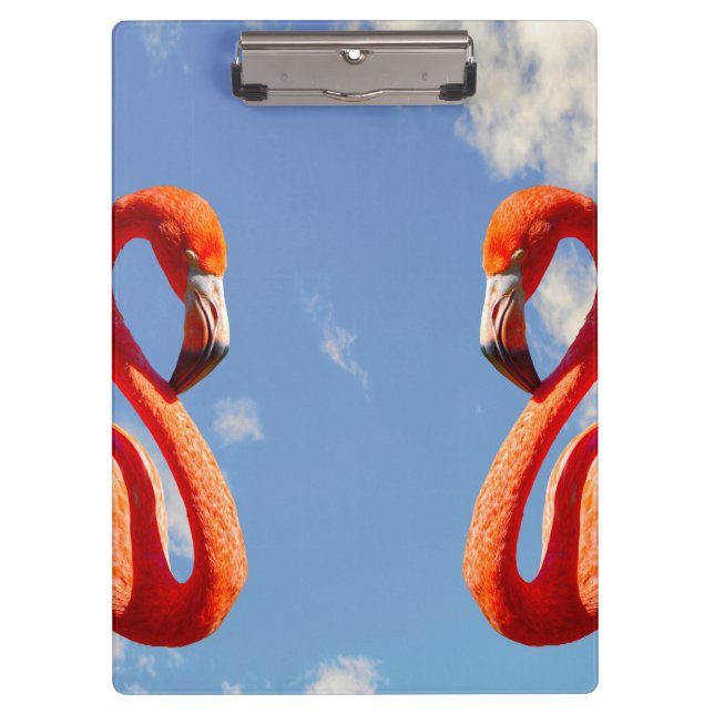 Caribbeans Flamingo pair Clipboard (Front)