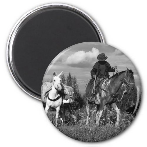 Cariboo Cowboy Horse and Mule Gifts Magnet
