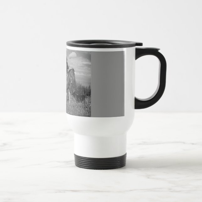 Cariboo Cowboy Horse and Mule Gifts Travel Mug (Right)