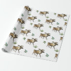 Caribou 001 Wrapping Paper by Molly Magdalain