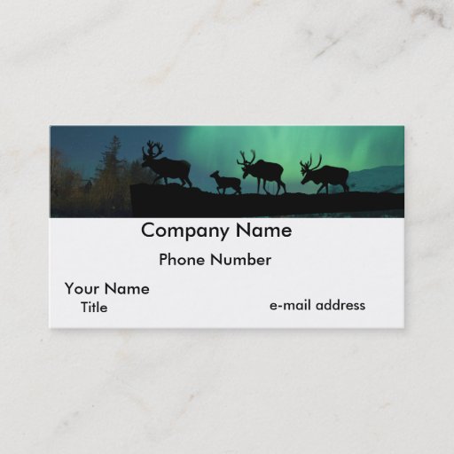 Customizable Caribou Business Card