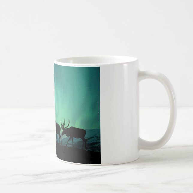 Caribou and Northern Lights Coffee Mug (Right)