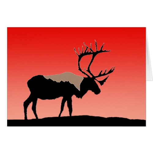 Caribou at Sunset  _ Original Wildlife Art