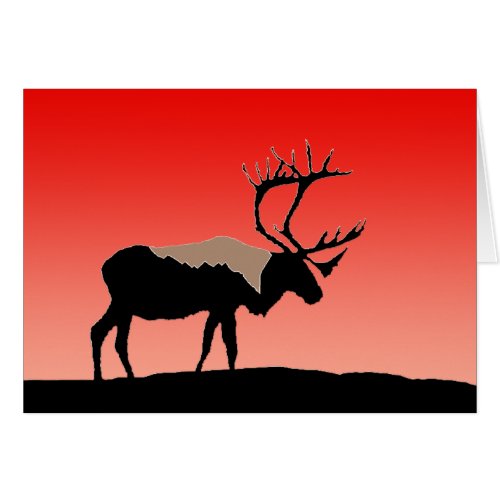 Caribou at Sunset  _ Original Wildlife Art