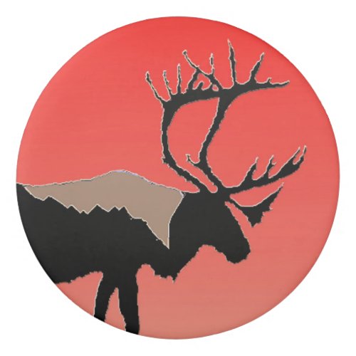 Caribou at Sunset  _ Original Wildlife Art Eraser