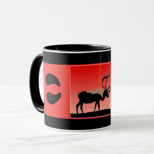 Caribou at Sunset  _ Original Wildlife Art Mug