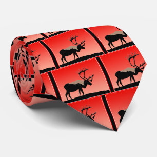 Caribou at Sunset - Original Wildlife Art Neck Tie