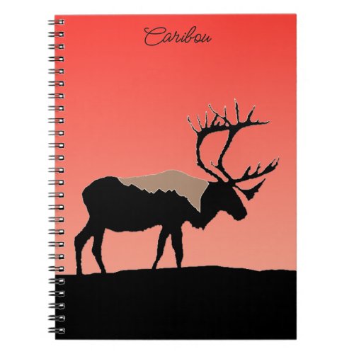 Caribou at Sunset  _ Original Wildlife Art Notebook