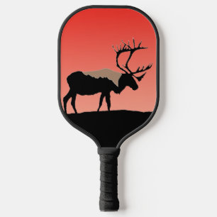 Caribou at Sunset - Original Wildlife Art Pickleball Paddle