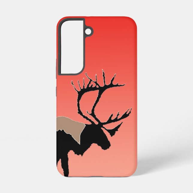Caribou at Sunset  - Original Wildlife Art Samsung Galaxy Case (Back)