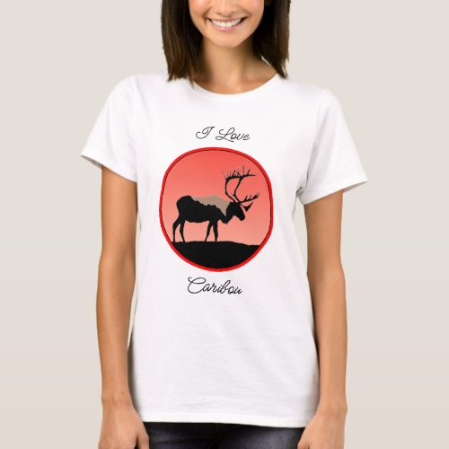 Caribou at Sunset  _ Original Wildlife Art T_Shirt