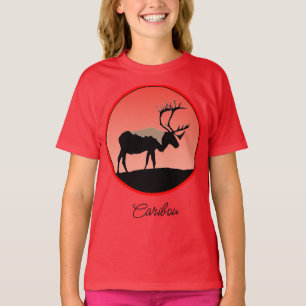 Caribou at Sunset  - Original Wildlife Art T-Shirt