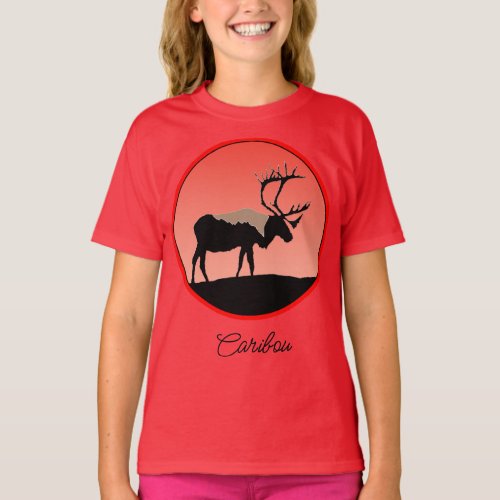 Caribou at Sunset  _ Original Wildlife Art T_Shirt