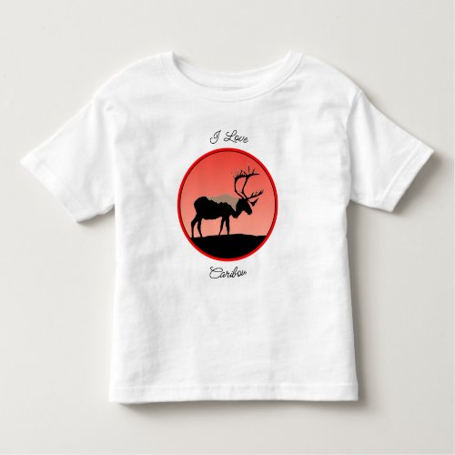 Caribou at Sunset  _ Original Wildlife Art Toddler T_shirt