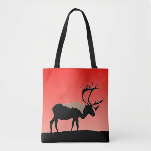 Caribou at Sunset  _ Original Wildlife Art Tote Bag