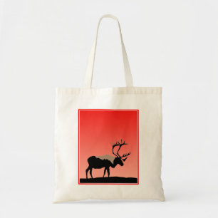 Caribou at Sunset  - Original Wildlife Art Tote Bag