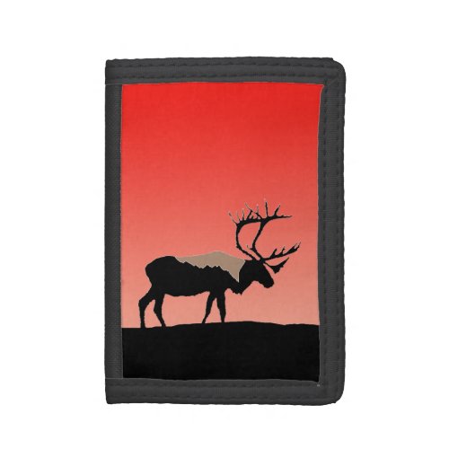 Caribou at Sunset  _ Original Wildlife Art Trifold Wallet