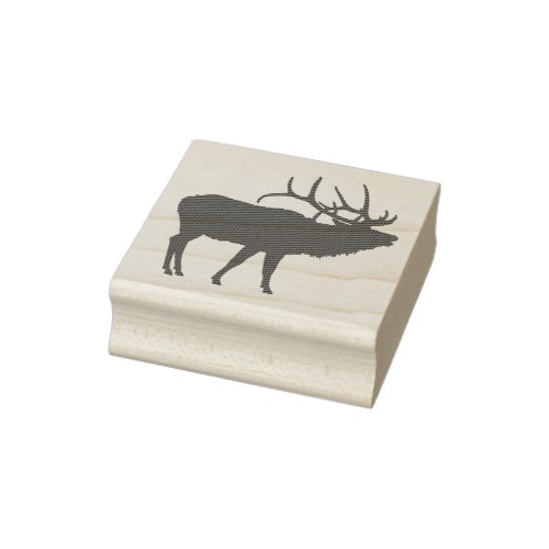 Caribou deer bugling calling big elk antler buck rubber stamp