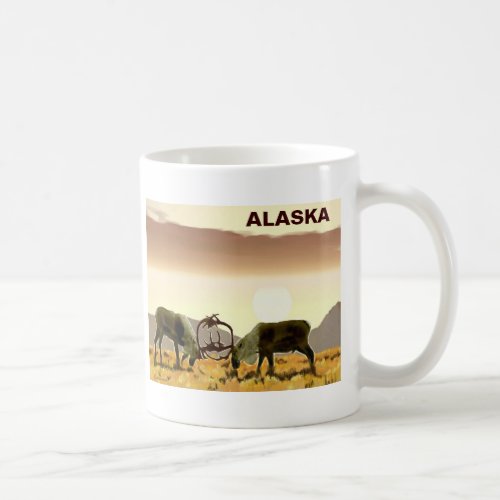Caribou Duel _ Alaska Coffee Mug