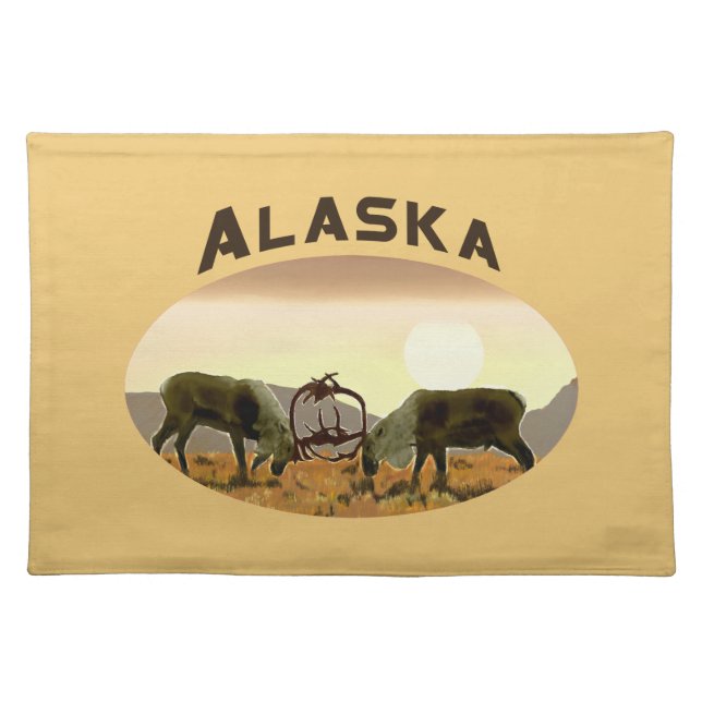 Caribou Duel - Alaska Placemat (Front)