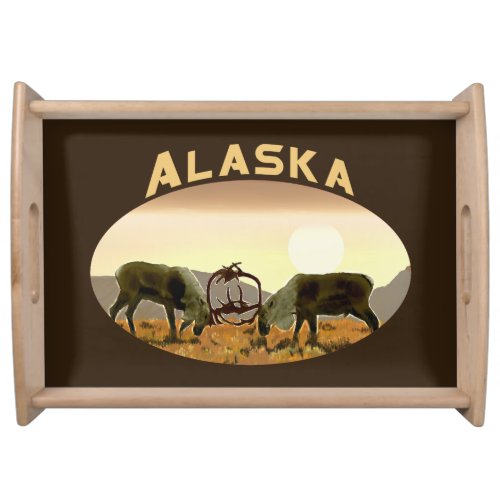 Caribou Duel _ Alaska Serving Tray