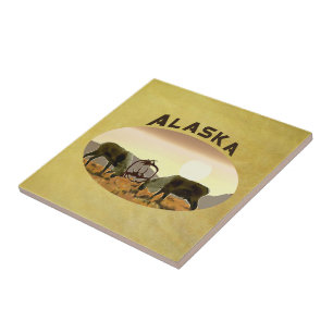 Caribou Duel - Alaska Tile