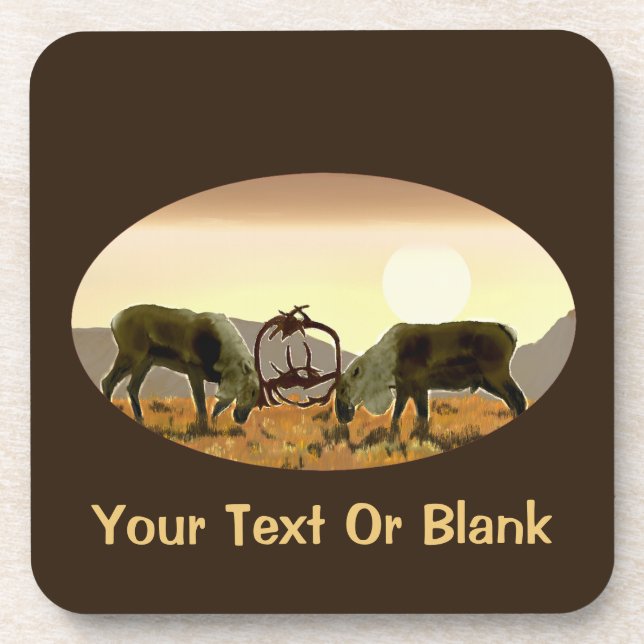 Caribou Duel Beverage Coaster (Front)
