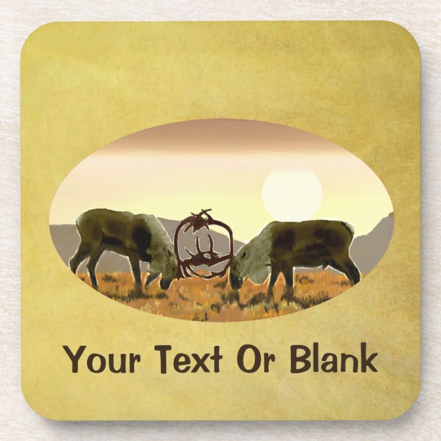 Caribou Duel Beverage Coaster (Front)