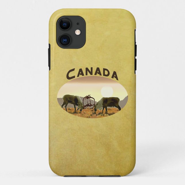 Caribou Duel - Canada Case-Mate iPhone Case (Back)
