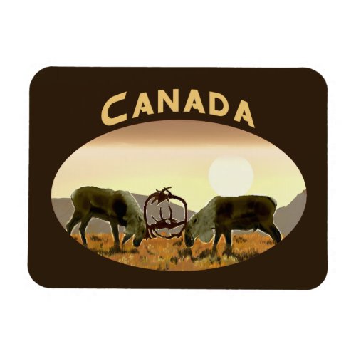 Caribou Duel _ Canada Magnet