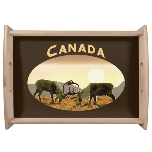 Caribou Duel _ Canada Serving Tray