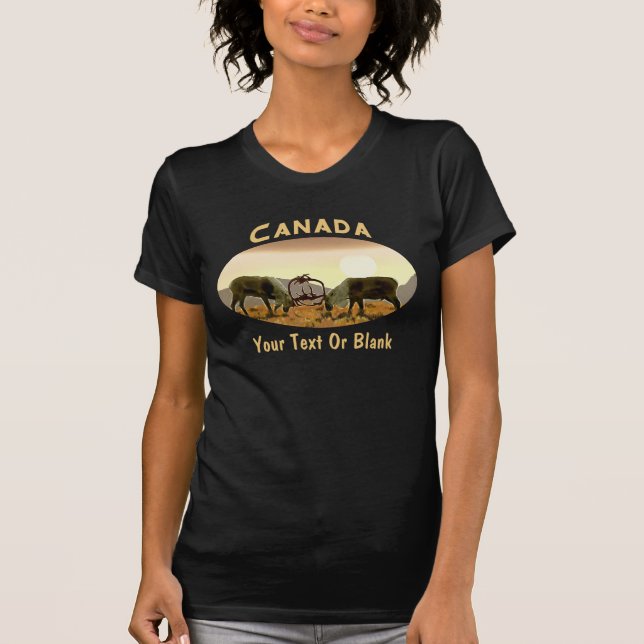 Caribou Duel - Canada T-Shirt (Front)