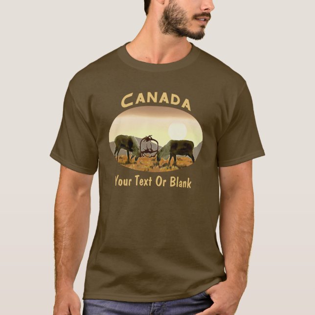 Caribou Duel - Canada T-Shirt (Front)