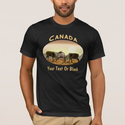 Caribou Duel _ Canada T_Shirt