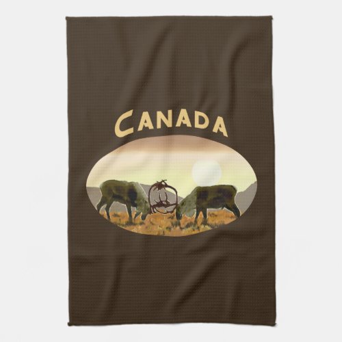 Caribou Duel _ Canada Towel