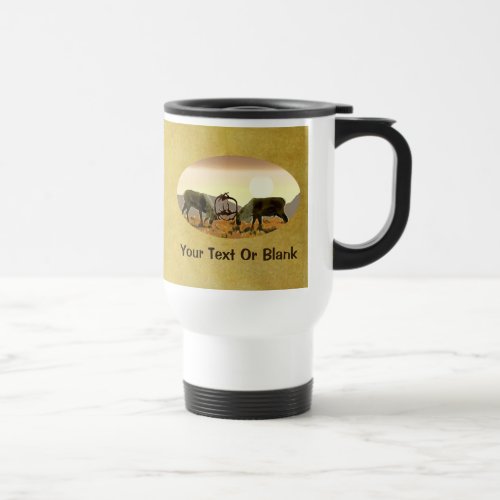 Caribou Duel _ Canada Travel Mug