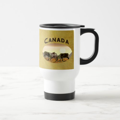 Caribou Duel _ Canada Travel Mug