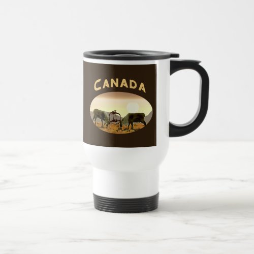 Caribou Duel _ Canada Travel Mug