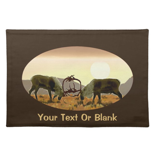 Caribou Duel Cloth Placemat (Front)