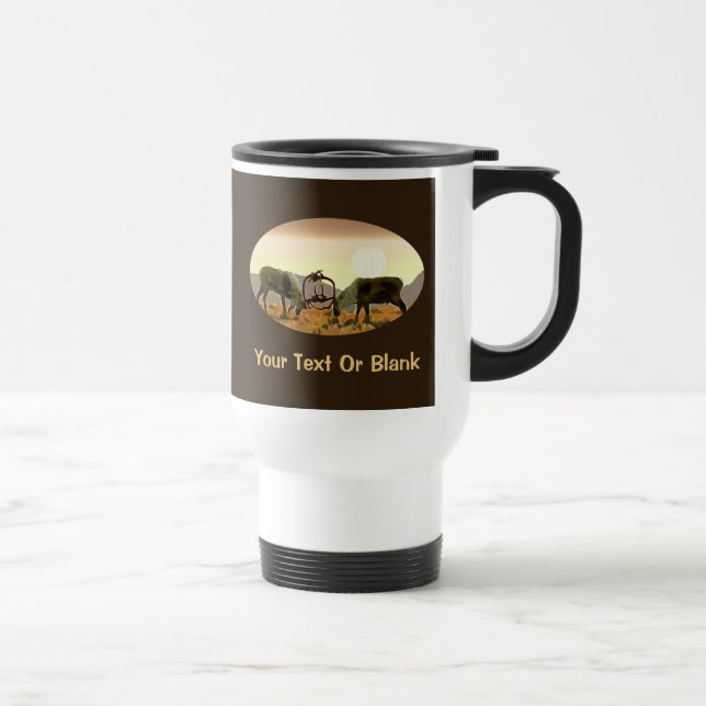 Caribou Duel Travel Mug (Right)