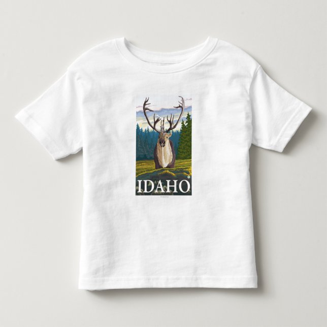 Caribou in the Wild - Idaho Toddler T-shirt (Front)