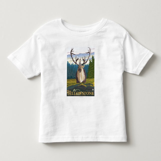 Caribou in the Wild - West Yellowstone, MT Toddler T-shirt (Front)