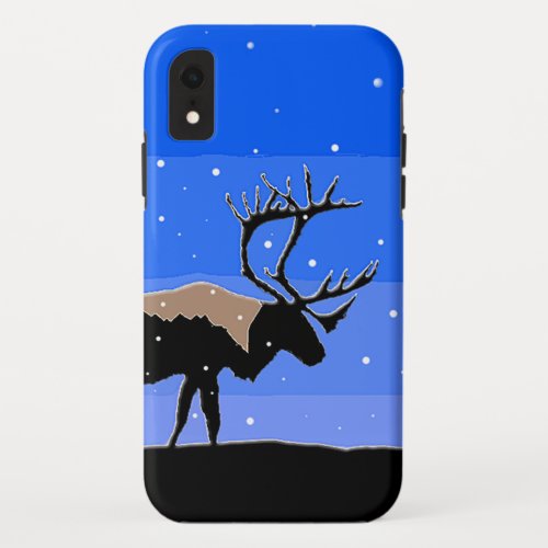 Caribou in Winter  _ Original Wildlife Art iPhone XR Case