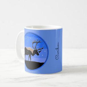 Caribou in Winter - Original Wildlife Art Coffee Mug