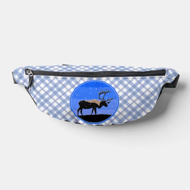 Caribou in Winter  - Original Wildlife Art Fanny Pack (Lay Down)