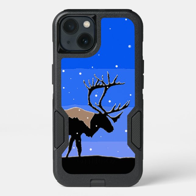 Caribou in Winter  - Original Wildlife Art Otterbox iPhone Case (Back)