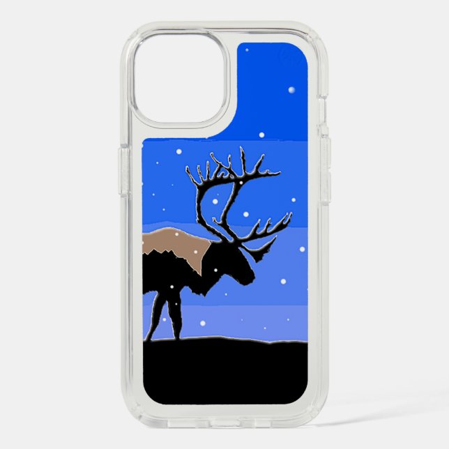 Caribou in Winter  - Original Wildlife Art Speck iPhone Case (Front)
