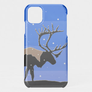 Caribou in Winter - Original Wildlife Art iPhone 11 Case